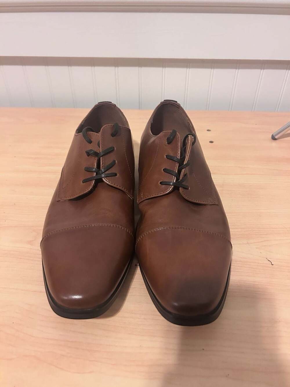 Call It Spring Cognac Cap Toe Derby Dress Shoes